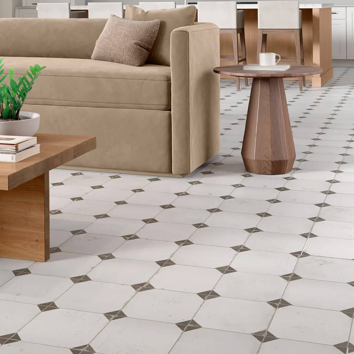 Tile flooring for living area | Rugs Rolls and More