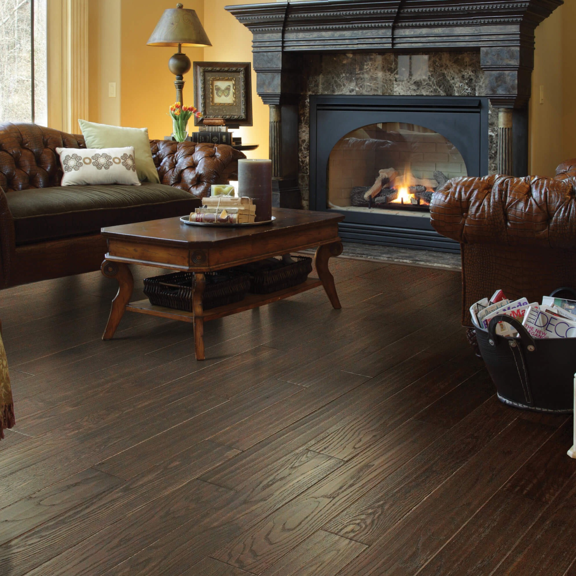 Living room Hardwood flooring | Rugs Rolls and More